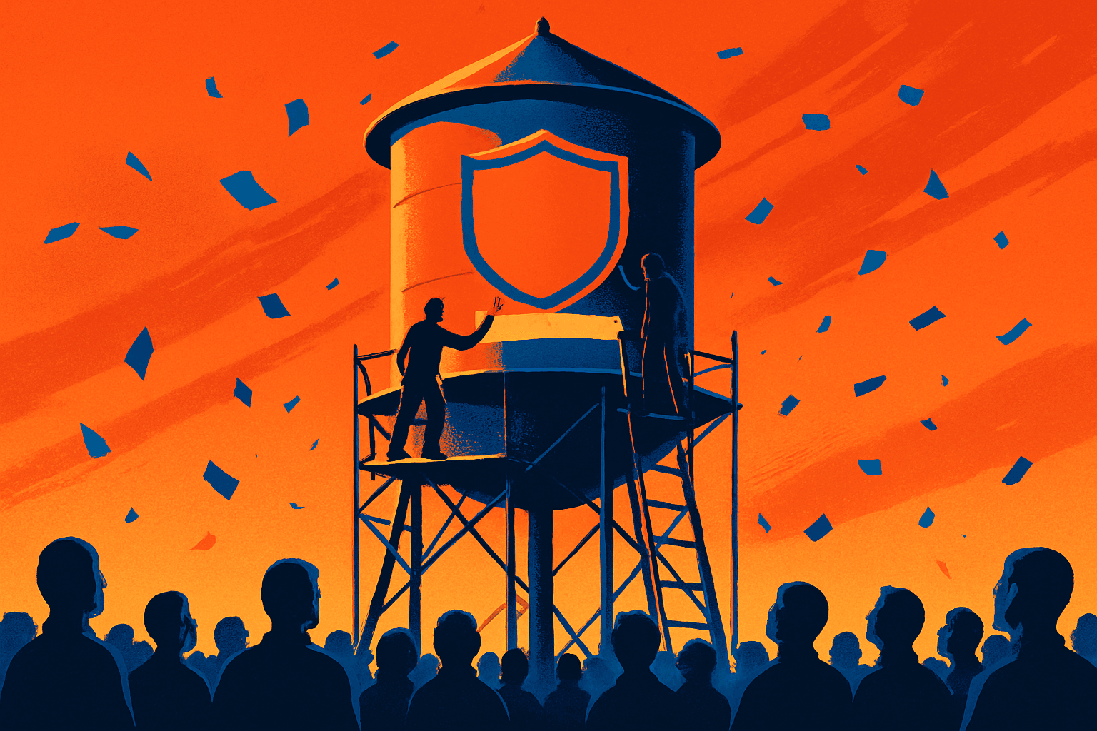 Hollywood's Most Famous Water Tower Got A Fresh Coat Of Paint Hours After The $111 Billion Merger Closed — And The Message Is Not Subtle